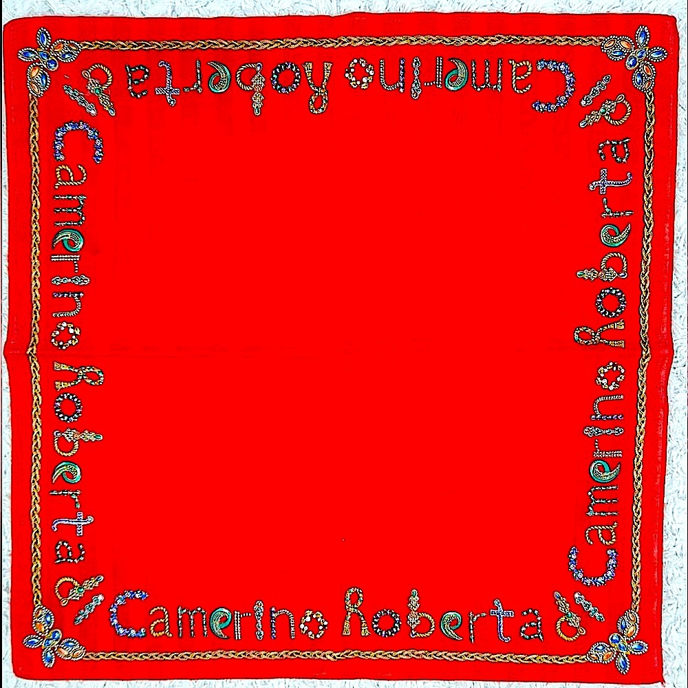 N64 ROBERTA di CAMERINO Red Cotton 17" X 17.5"